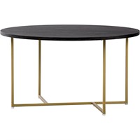 Ines Round Coffee Table French Black   Adore