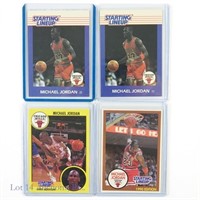 1988-1991 Starting Lineup Michael Jordan Cards (4)