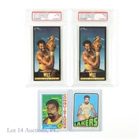 1972-1975 Topps Wilt Chamberlain NBA Cards (4)