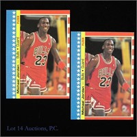 1987 Fleer Sticker #2 Michael Jordan NBA Cards (2)