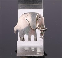 STERLING SILVER Elephant Brooch