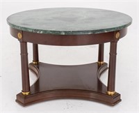 Baker Furniture Attr. Marble-Topped Coffee Table