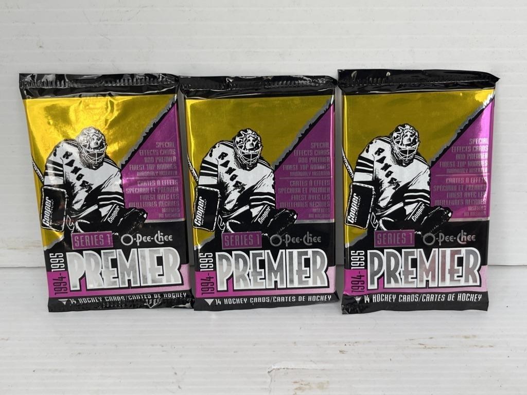 3 packs of 1994-95 Opeechee Premier hockey cards