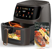 YunMor Air Fryer Max XL 6.5-Qt  8-in-1  Window