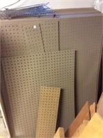 57 Sheets Of 38"x47.5 Peg Board And Few Cut Pieces