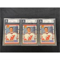 (3) Beckett Graded 1990 Martin Brodeur Rookies