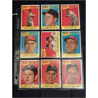 (9) 1958 Topps Baseball Allstars