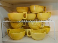 Frankoma handled soup mugs