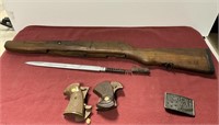 Gun parts and bayonet