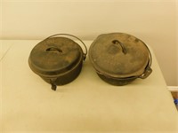 2 Griswald cast iron pots
