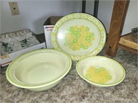 3 PC BOWLS, PLATTER,  FRANCISCAN, OTHER