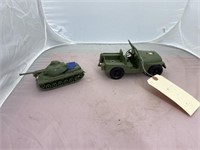 Plastic Jeep & Army Tank