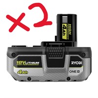 2- Pack Ryobi ONE+ 18V PBP004 4 AH