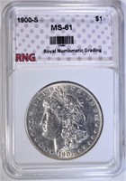 1900-S MORGAN DOLLAR RNG CH BU