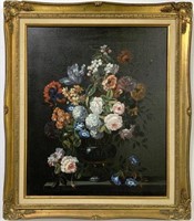 Still Life Painting of Flowers sgd. F. Van Balen?