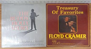 2 records Buddy Holly story and Floyd Cramer