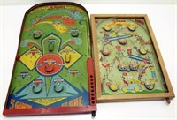 * 2 Antique Pinball Board Games - Great Display
