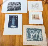 5 pcs. Original Aase Vaslow Etching Prints