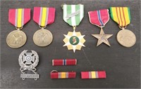 Bag 9 Military Medals/Ribbons