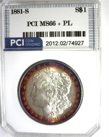 1881-S Morgan MS66+ PL LISTS $1000