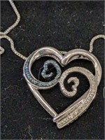 KAY JEWLERS NECKLACE WITH HEART PENDANT MARKED