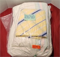 1 Cotton Pillow, 1 Flannel Blanket and 1 flat