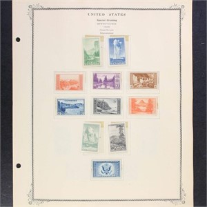 United States Stamps Farley's Follies position pie