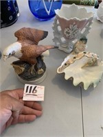 Bird Figurines and Vase