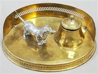 Inkwell Figural Dog Mixed Metals