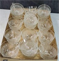 Approx 17 sandwich glass punch cups