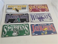 VTG COLLEGE CAR TAGS-KANSAS,MICH STATE,AND MORE
