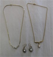2 Vintage Necklaces & Earrings