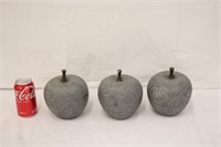 3 Decorative Concrete Apples
