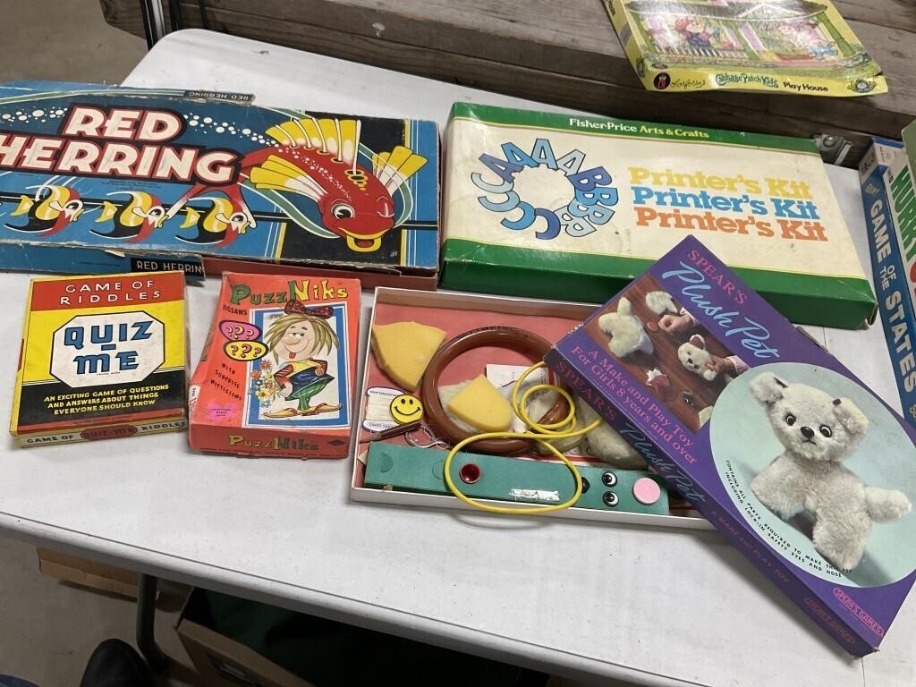 5 Vintage Games, Puzzles, Crafts PU ONLY