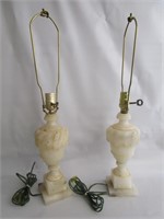 Antique Marble Lamps 24"T