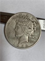 1924 peace silver dollar