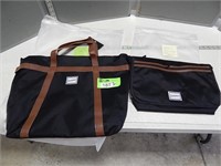 Expanding carry-all tote and messenger bag with sh