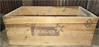 Vintage Wooden Armour Advertising Box