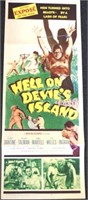 Hell on Devil's Island 1957 original folded insert