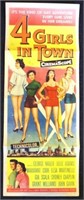 4 Girls in Town (1956) original folded insert