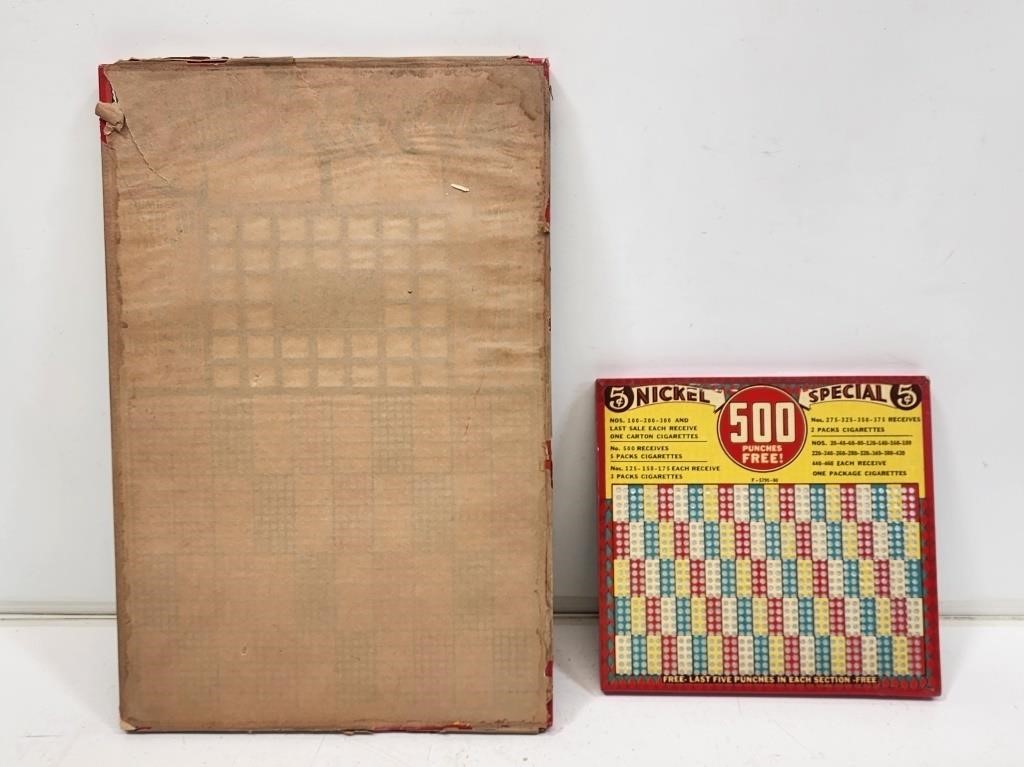 2 NOS Early Punchboards