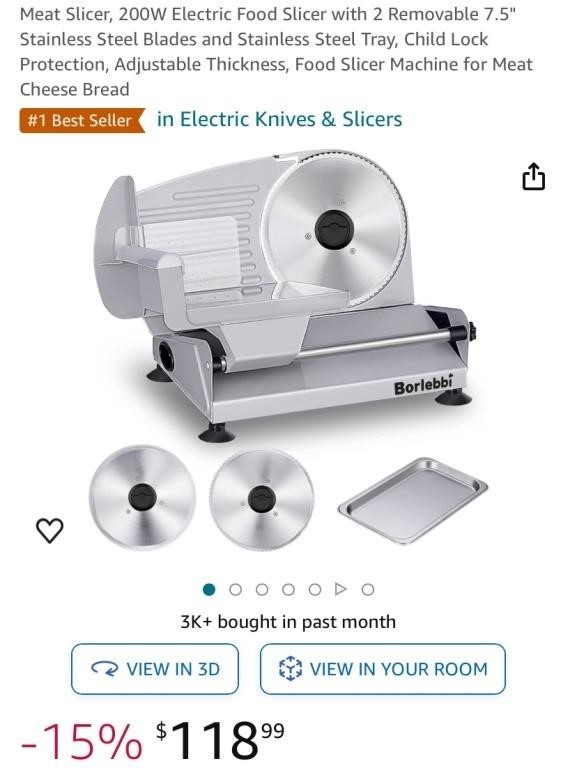 Meat Slicer (Open Box, Powers On)