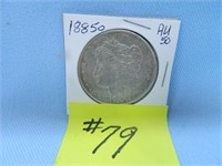 1885o Morgan Silver Dollar, AU-50