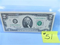 1976 Ser. $2 Federal Reserve Note, Green Seal,