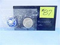 1971 Ike UNC Silver Dollar, Blue Pack