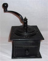 Vintage wood & metal coffee grinder.