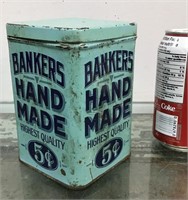 Bankers Hand Made cigar tin
