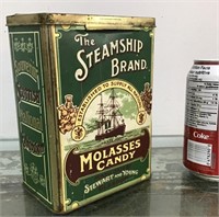 The Steamship Molasses Candy tin