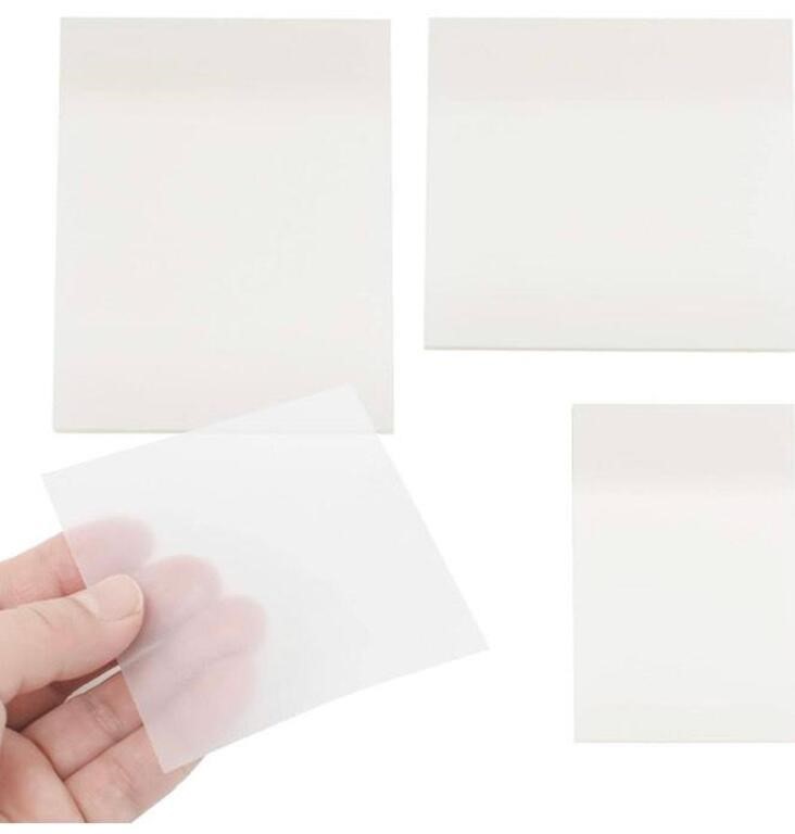 YUBX 3 Sizes Transparent Sticky Notes