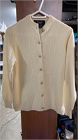 Vintage Pringle 100% Pure Lambs Wool Cardigan Size